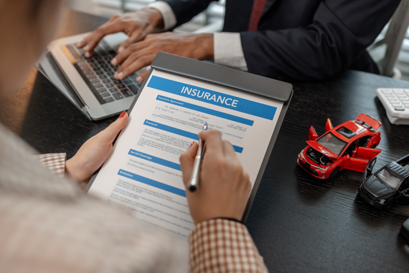 A verified TruePolicy agent walking a customer through a policy
